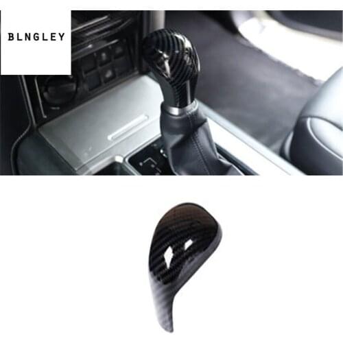 Free shipping 1pc ABS carbon fiber grain Gear lever decoration cover for 2010-2018 Toyota prado 2700
