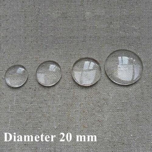 Free shipping 100pcs/lot 20mm Round Transparent Clear Flat Glass Cabochon&Glass Dome Cover Pendant Cameo Settings F1010