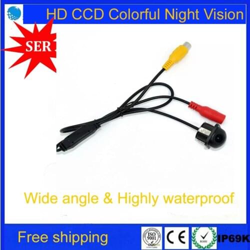 Free Ship HD CCD Chip Car Rear view Camera Waterproof Night vision Wide Angle Luxur CCD Car Reverse Camera Vehicle Backup Camera