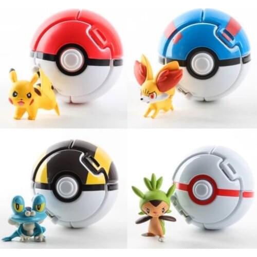 Original Pokemon 7cm pvc Takara Tomy Pokeball Pikachu Pocket Pop-up Poke Pokémon Monster Variant Action Figure Model Kids Toys
