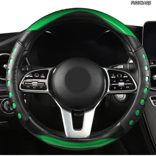 FUZHKAQI Microfiber Leather Car Steering Wheel Cover For Isuzu D Max Trooper Rodeo Mux Ertiga APV Ignis Edition SX4