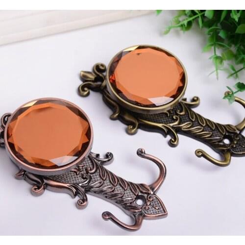 1 Pair Crystal Wall Curtain Hooks Anti-rust Pothook Tiebacks Towel Hanger Coat Hat Hook Curtain Accessories Holdback Home Decor