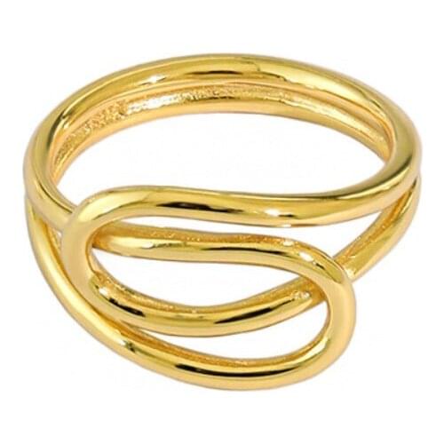 ZEMIOR S925 Sterling Silver Minimalist Intertwined Winding-Shape Rings Creative Design Ring For Women Fashion Jewelry Gift