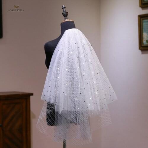 Short Wedding Veils With Comb Stars Bride Veil Tulle Veils Accessories
