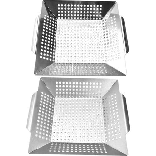 Stainless Steel Barbecue Basket High Temperature Resistance Vegetable And Meat Grilling Tool