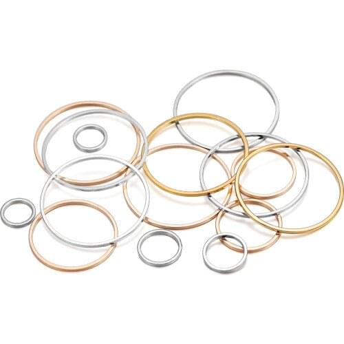 20-50pcs Diameter 8-40mm Round Brass Closed Rings Connect Earrings Pendants Circle Earring Pendant Jewelry Accessories Findings