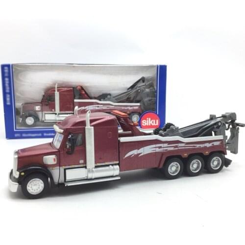 1/55 scale alloy American heavy trailer model diecast metal red tuck vehicle toy car gifts Collection display decoration