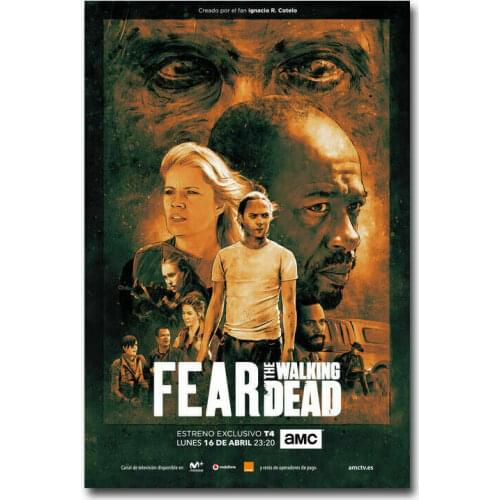 Fear the Walking Dead Wall Sticker Silk Poster Art Light Canvas Home Decoration