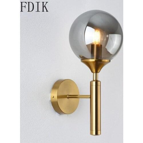 Nordic Light Wrought Iron Wall Lamp for Living Room Aisle Mirror Lamps Bedside Stairs Loft Led Night Lights Wall Sconce Lighting