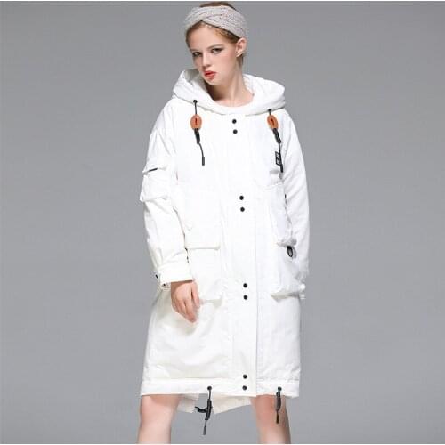 2020 new winter fashion with 90 white duck down thickener to overcome down jacket womens loose oversized womens coat
