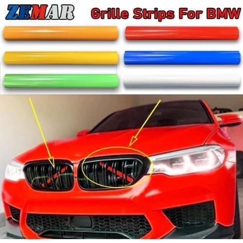 2X M Sport Front Grille Trim Strips For BMW X5 G05 X6 G06 X7 G07 X3 G01 X4 G02 6 5 Series G30 G31 G32 2019 2020 2021 Accessories