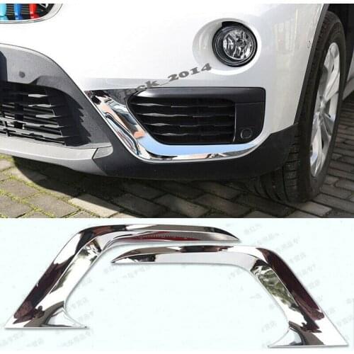 Silver Chrome Before Fog Light Lamp Cover Decorate Trim For BMW X1 2016 2017 2018