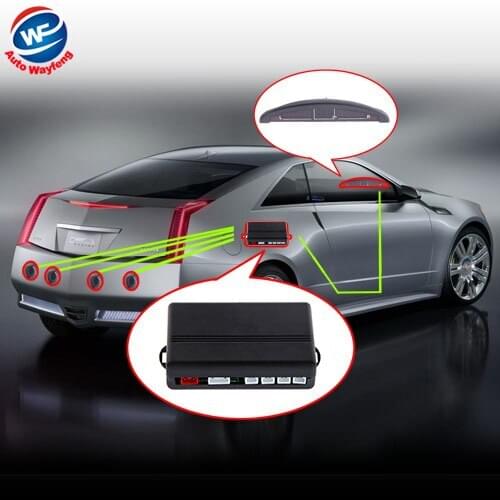 Car Numeral Color LED Display Parking Reverse Backup Radar Monitor System with Backlight Display+4 Sensors 6 colors Wholesale