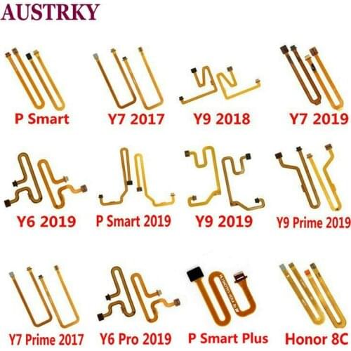 Fingerprint Sensor Scanner Touch ID Connect home button Flex Cable For Huawei Y6 Y7 Prime Pro 2017 Y9 2018 P Smart Plus 2019 8C