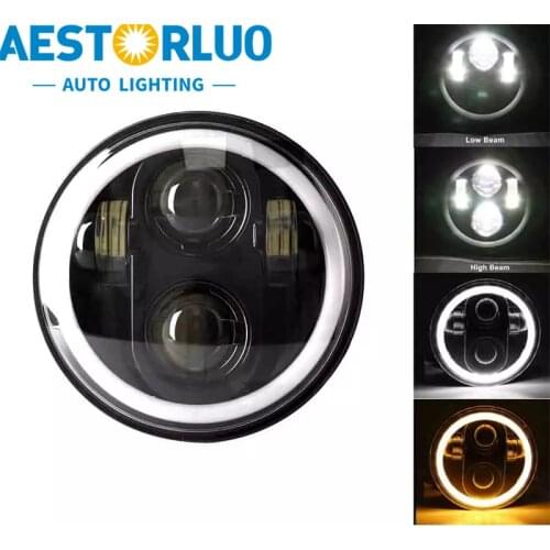 AESTORLUO 1pcs Factory Supply 5.75 Inch Motorcycle LED Headlight For Harley Dyna Softail Sportster 883 XL FXCW DRL 45W Headlamp