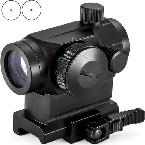 Tactical Hunting QD 1X22 Reflex Red&Green Dot Scope Sight with Quick Riser Mount Quick Detach Holographic Collimator Dot Scopes