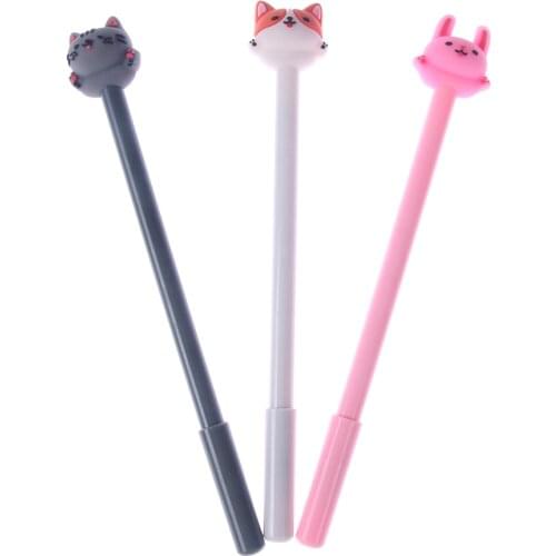 1pcs Cute Cat School Gel Pen Black Ink Writing Pens Kawaii Stationery Kids Gifts School & Office Supplies Dropshipping