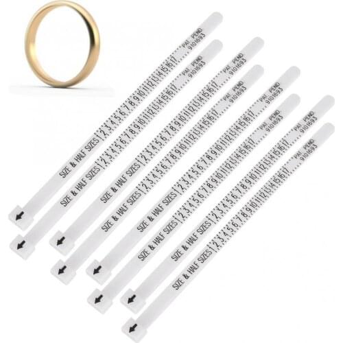 10pcs Plastic Jewelry Ring Finger Measure Gauge Sizer Size Tool Measuring Ruler Accessory Jewelry Making Tool For Measuring c