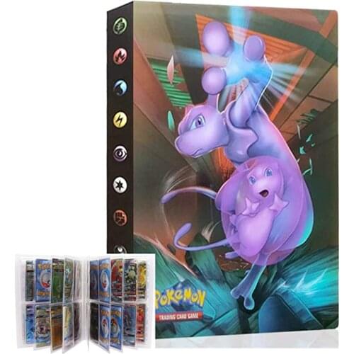 4-Pocket Page 240Pcs Holder Album Toys Collections Pokemones Cards Album Book Top Loaded List Toys Gift for Children