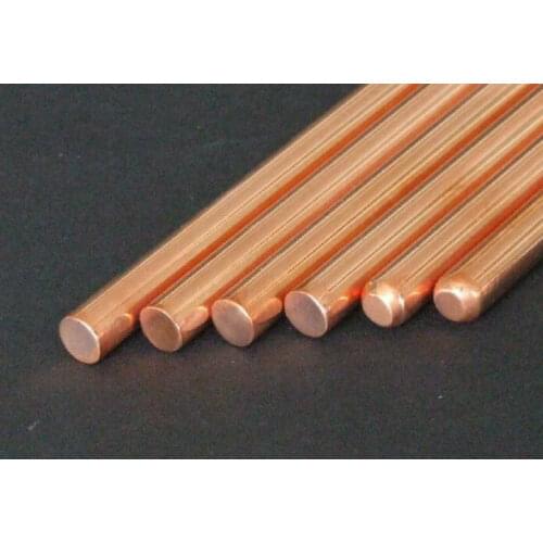 5pcs 99.9% Pure Copper Cu Metal Rods Cylinder Diameter 3mm, Length 100mm