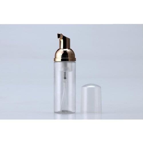 50ml Foamer Bottle Pump Facial Cleanser clear liquid Soap Dispenser best cheapest Foam bottle with golden foamer SN1661