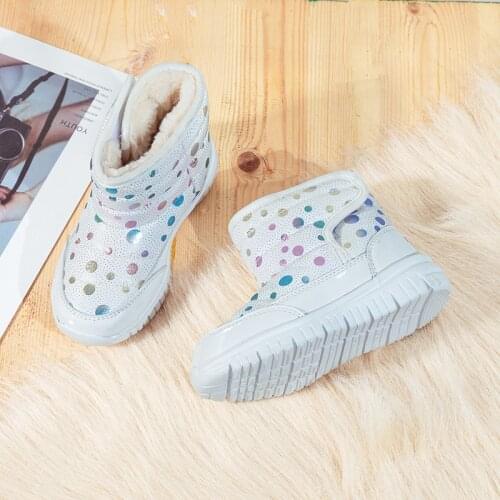 2021winter Baby Boots Warm Plush Girls and Boys Snow Boots Hight Quality Kids Snow Boots 4-16year Old Ankle Boots Free Shipping