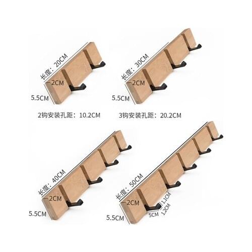 Wooden wall hook Vintage key hooks clothes storage organizer stand Metal hidden wall hook for hanging clothes home Decor coat