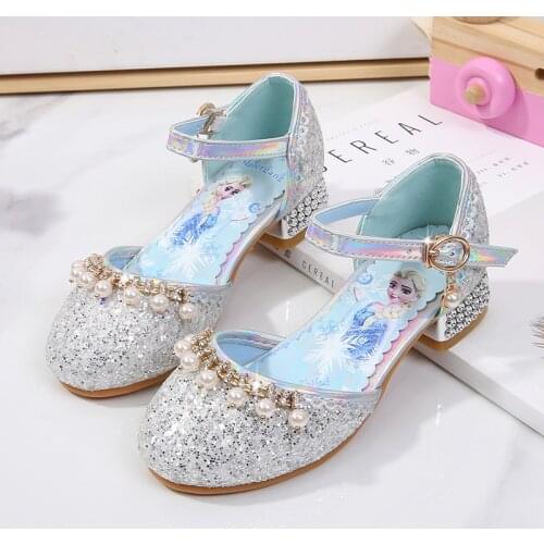 Disney children shoes girls princess shoes fashion Frozen Elsa girls sandals kids designer single shoes summer new girls sandals