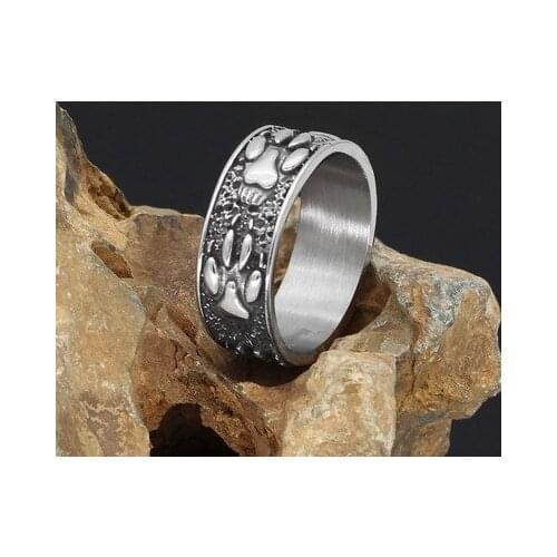 Dropshipping Gothique Vikings Norse Amulet Bear Paw Ring Jewelry Gold Celtic Knot Charms Claws Biker Men Ring Party Lucky Gift