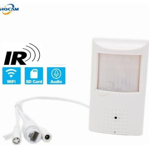 HQCAM WIFI TF Slot 720P 960P 1080P PIR Style Indoor Onvif Wired And Wireless IP Camera Invisible 48pcs 940nm IR LED Built-In MIC