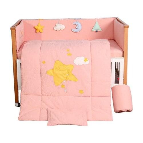 Baby bedding set baby bed set jogo de cama kit bebe crib organizer baby crib set with bumper Washed cotton hot new 9 pieces/set