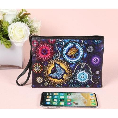 Diamond Painting Wallet Special Shaped Diamond Storage Bag Various Patterns Women Wristlet Purse Zipper Clutch DIY Craft