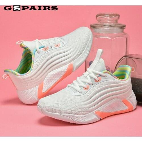 New White Women Sneakers Fashion Thick Bottom Womens Platform Sneakers Casual Shoes Zapatos De Mujer Chunky Sneakers Plus size