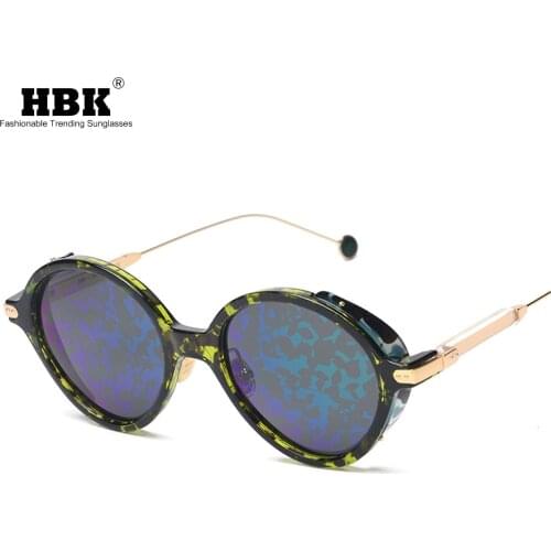 Round Polarized Sunglasses High Quality Women Shades Unique Leopard Pattern Design Vintage Driving Men Oculos Feminino UV400 New