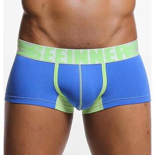 Men Boxers Shorts Underwear New Cotton Breathable Underwear U Convex Pouch Gay Panties