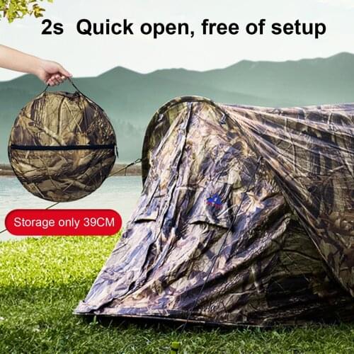 2*0.9*0.85m Outdoor Camping Tent Single Automatic Open Waterproof Camouflage Beach Tent With Three-way Ventilation Window