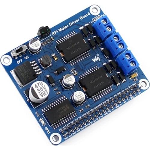 RPi Motor Driver Board Raspberry Pi Expansion Board DC Motor Stepper Motor Driver Supports Raspberry Pi A+/B+/2B/3B/3B