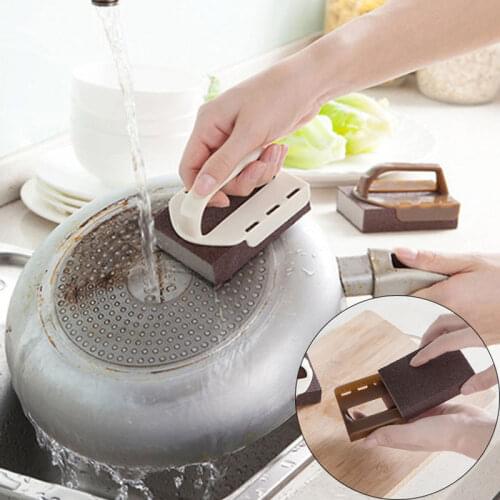 Removable Kitchen Sponge Brush Melamine Sponge Cleaning Brush Descaling Knife Pan Pot Cleaner Strong Decontamination Brushes