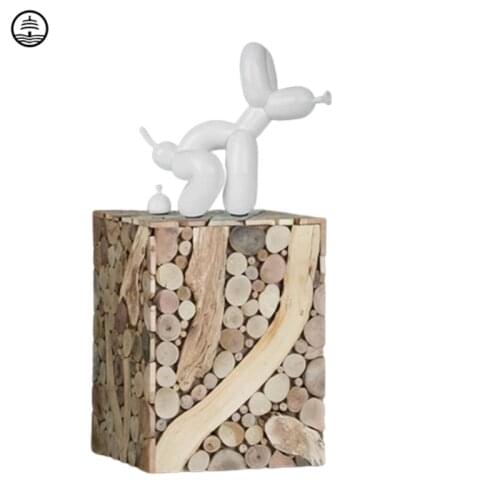 Art Pooping Dog Art Sculpture Resin Craft Abstract Geometric Dog Figurine Statue Living Room Home Decor Valentines Gift A734