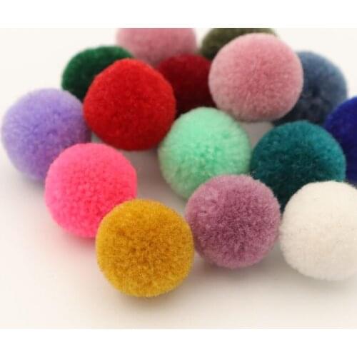 Mixed Color High Elastic Nylon Mini Fluffy Soft Round Poms Pompom Ball For Jewelry Making Finding Bracelet Accessories Wholesale