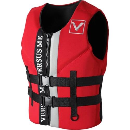 Adult Life Vest Jacket Neoprene Buoyancy Swimming Boating Ski Surfing Survival Drifting Motorboat Water Sports Safety Vest