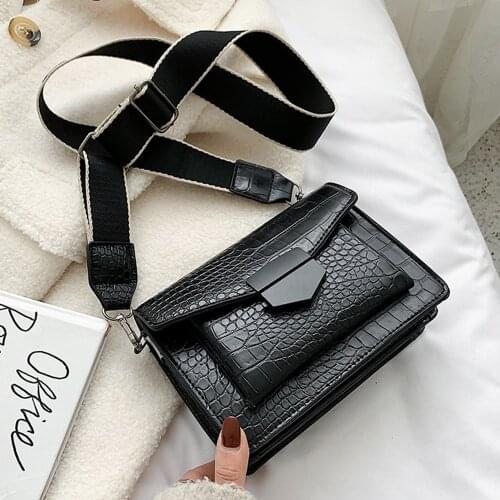 2021Bags for Women New Fashion Designer Crossbody Lady Bags Mini Shoulder Belt Bag Purses Black Handbags PU Leather High Quality