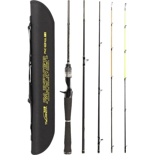 TSURINOYA Fishing Lure Portable Rod 1.98m 2.13m ML M FUJI Guide Rings Accessories 4 Sections Universal Rods Bass Sea Bass Rod