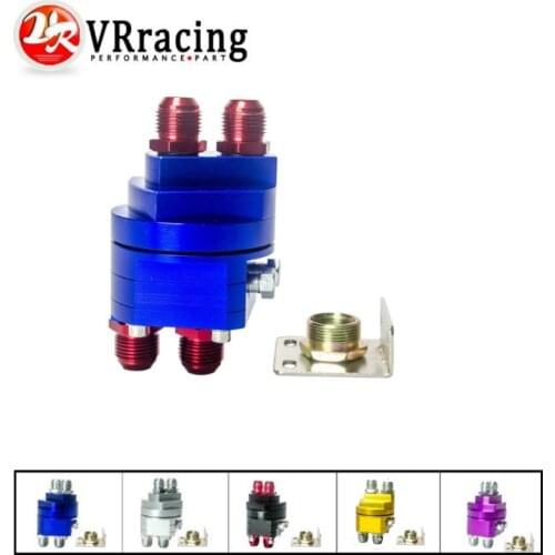 VR - ALUMINUM OIL FILTER RELOCATION MALE FITTING ADAPTER KIT 3/4X16 AND 20X1.5 OIL SANDIWCH ADAPTER PLATE BLACK VR6724