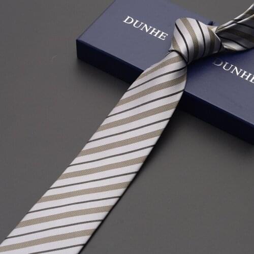 High Quality 2019 New Fashion Ties Men Business Formal 7cm Checkered Silk Tie Wedding Ties for men Designers Brand with Gift Box