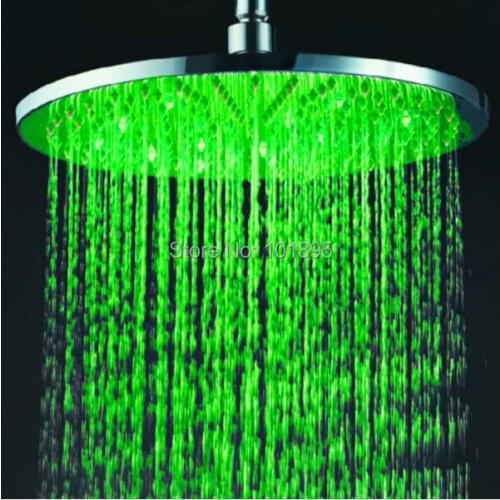 X15270 - 12 Inch Brass Material Round Rainfall Lighting Led Shower Head