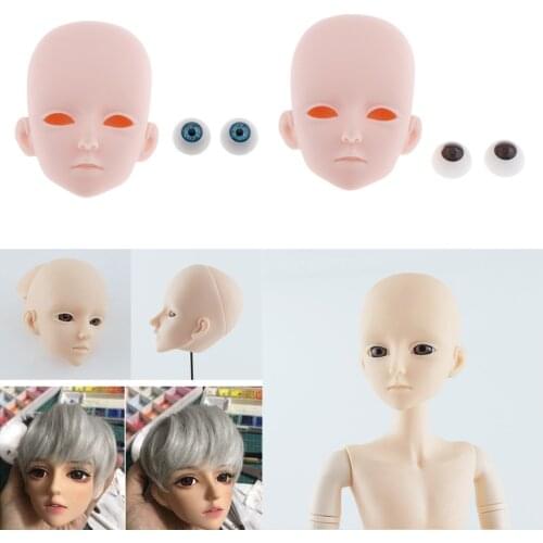 1/3 BJD Doll Practice Head Eyes Parts For 60cm Doll Making Repair Normal Skin