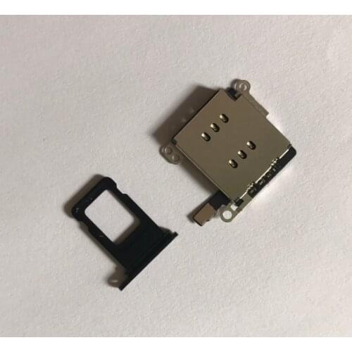 10Set/lot for iPhone XR Dual SIM Card Reader flex cable +SIM Card tray Holder Slot Adapter Replacement