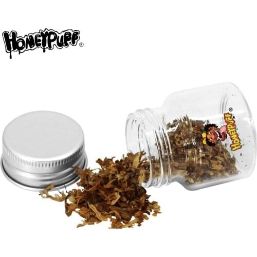 HONEYPUFF 2 PCS Portable Storage Container for Tobacco Herbs Glass Pill Box Airtight Stash Jar Multi-Use Vacuum Seal