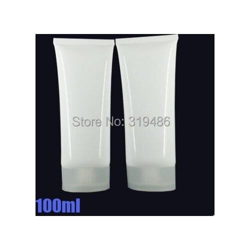 300pcs/lot 100ml Cosmetic Tube Mildy Wash Soft Tube or Butter Handcream Tube Empty Make Up Frosted Tube with locked flip cap